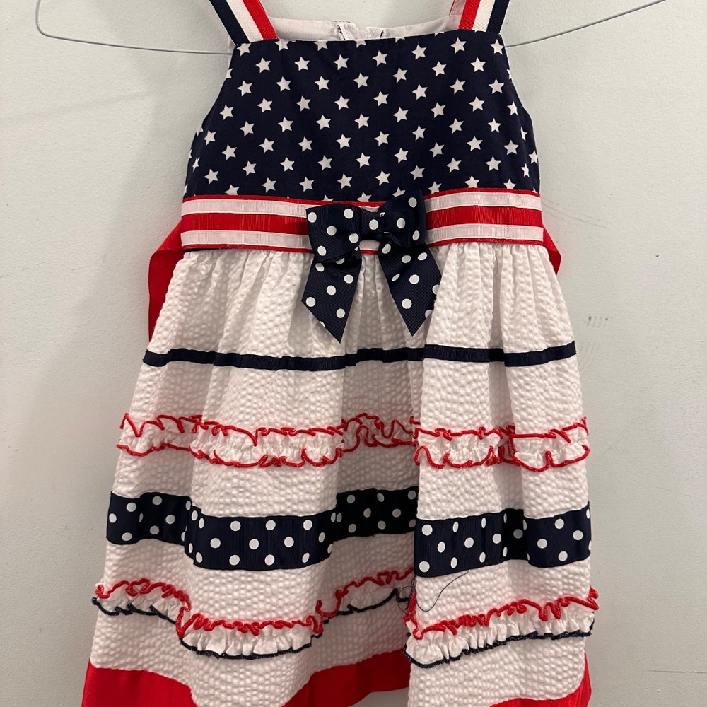 Red, white and blue patriotic dress - Picture 4 of 5